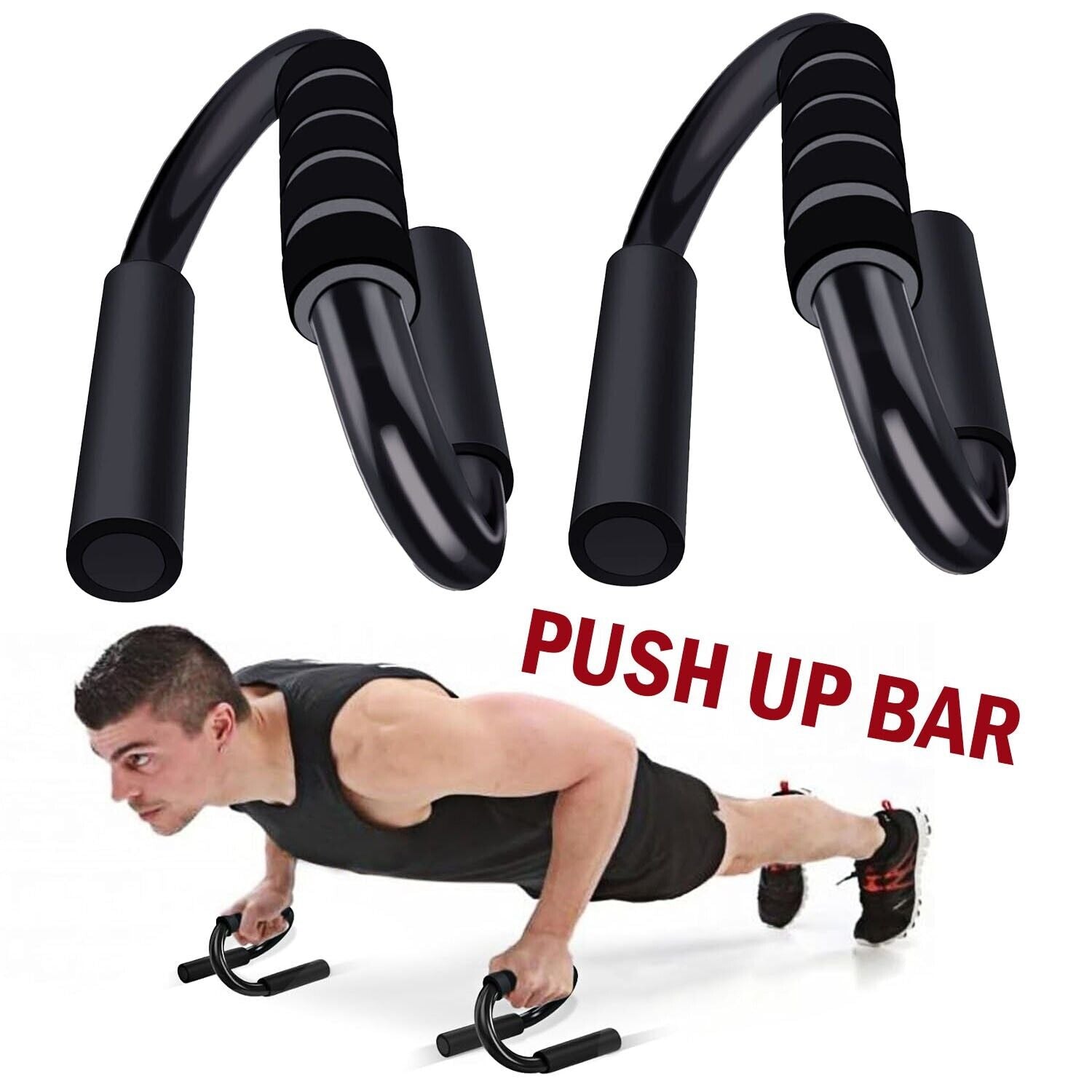 Push-Up Bars – Non-Slip S-Shaped Fitness Grips