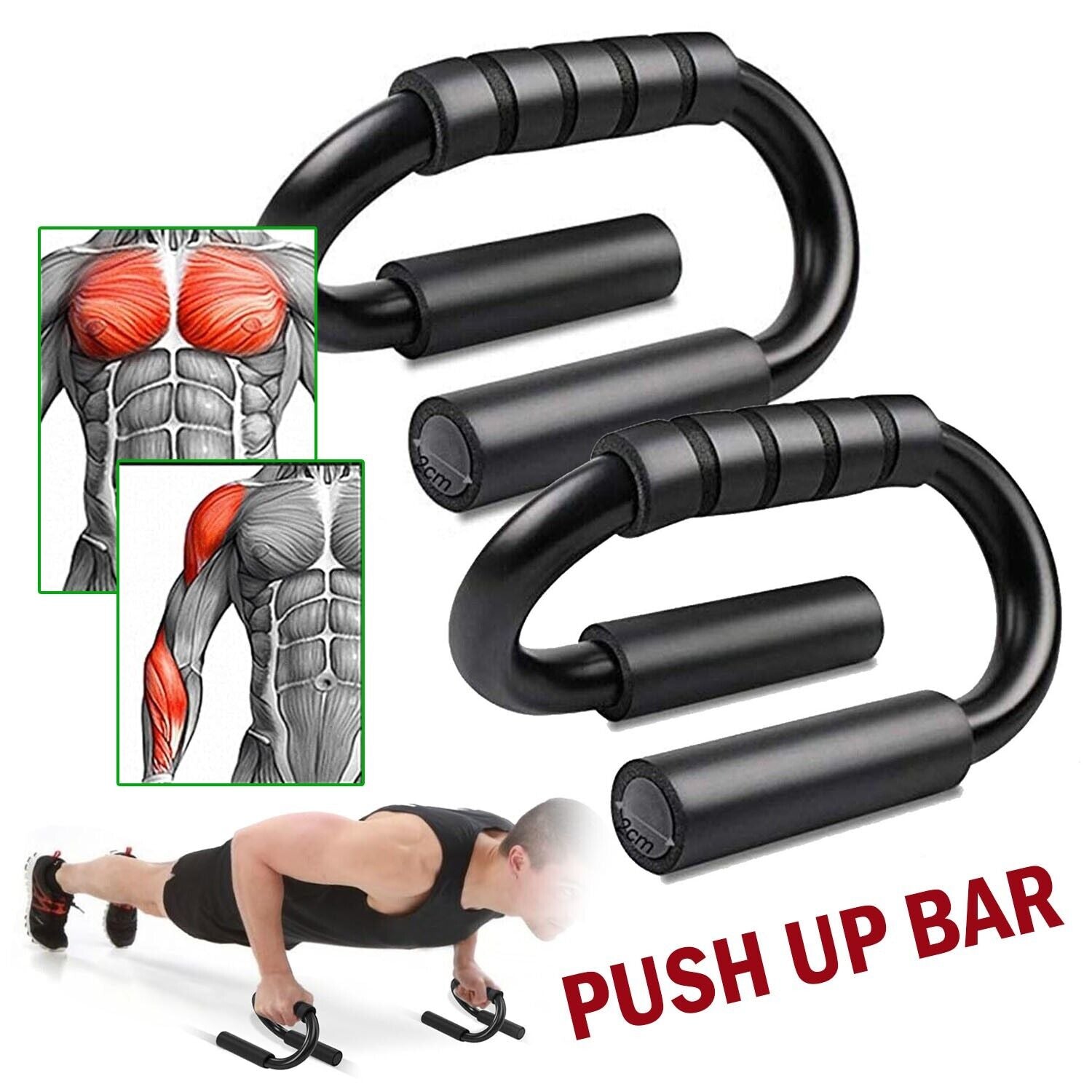 Push-Up Bars – Non-Slip S-Shaped Fitness Grips