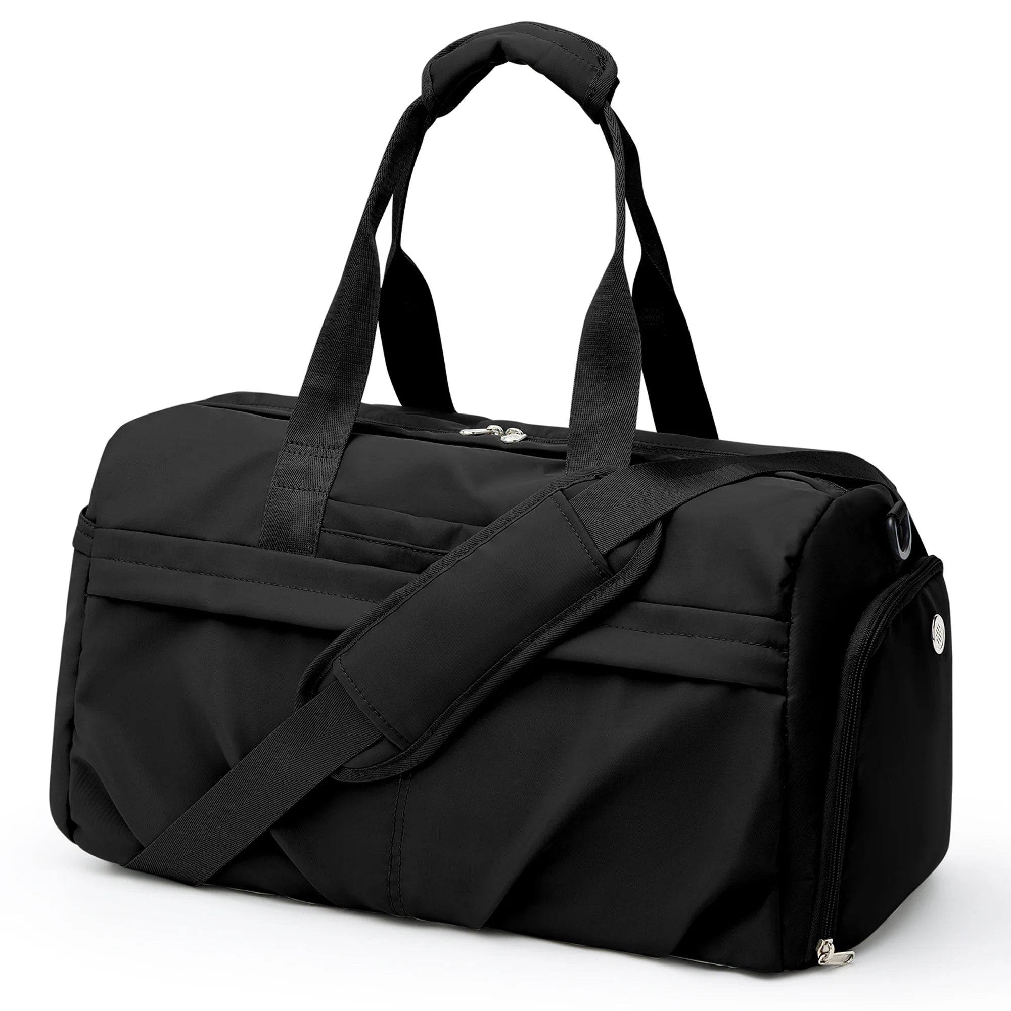 Unisex 18.11" Waterproof Sports Duffel Bag – Black