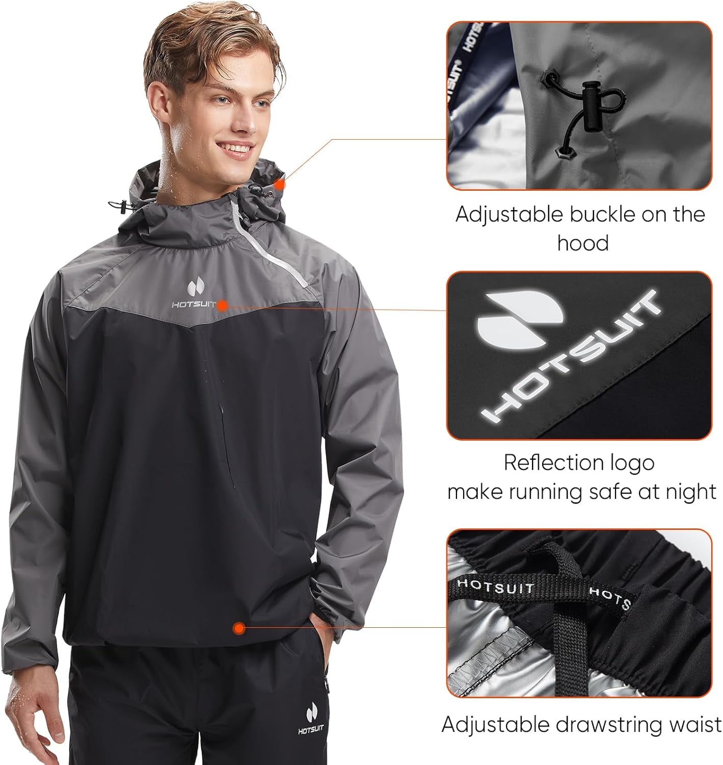 Men’s Sauna Suit – Sweat Jacket & Pants for Gym Workouts