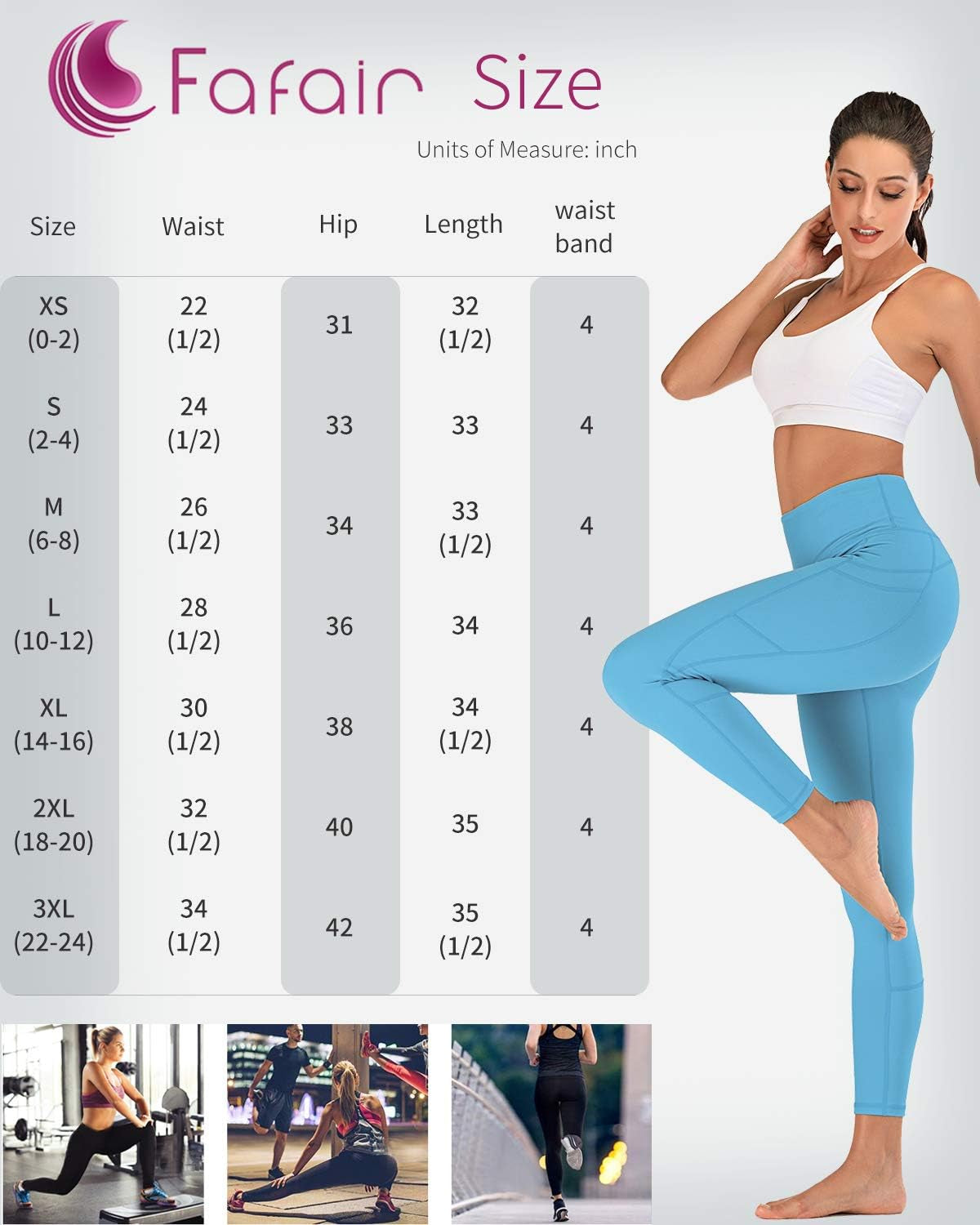 Women’s Tummy Control Leggings – High-Waisted Workout Pants with Pocket