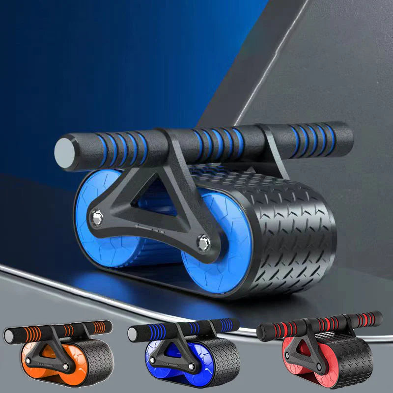 Double Wheel Ab Roller with Auto Rebound for Home Gym