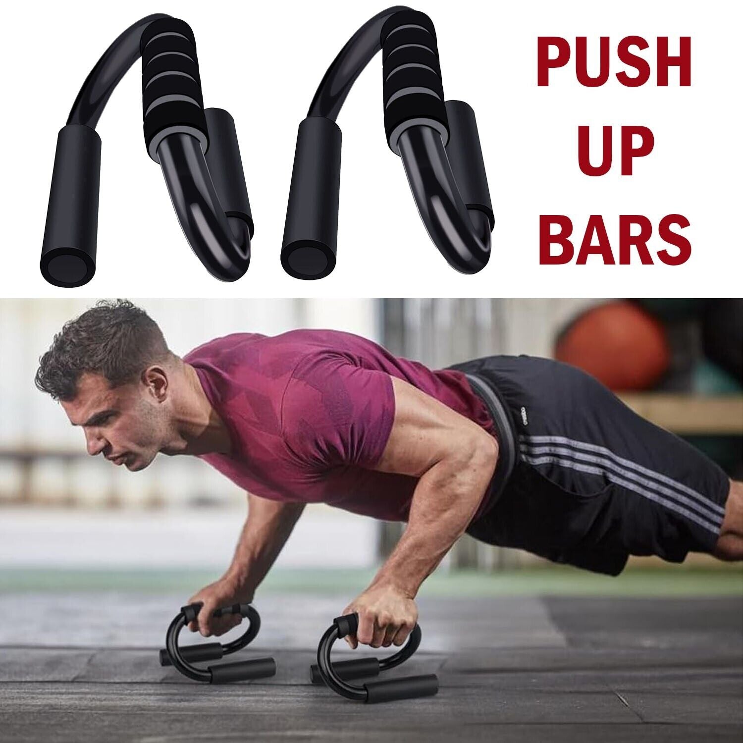 Push-Up Bars – Non-Slip S-Shaped Fitness Grips